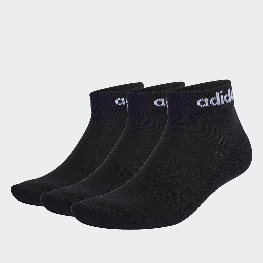 Ponožky adidas Sportswear Think Linear Ankle Socks 3Pairs IC1305 - černé