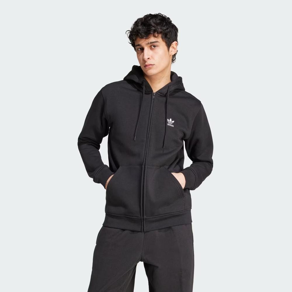 Pánská mikina adidas Originals Trefoil Essentials Full-Zip IW5791 - černé