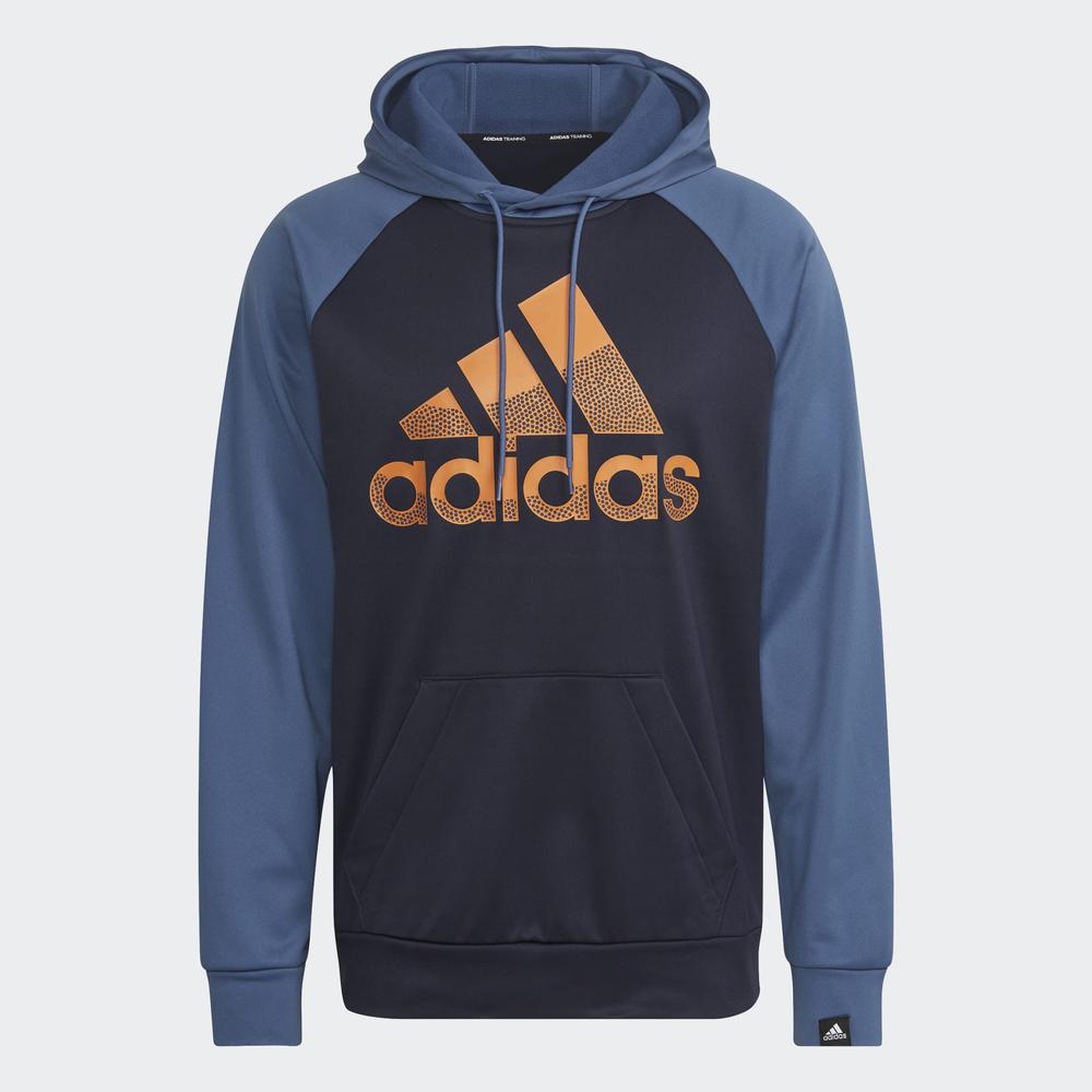 Mikina adidas Aeroready Game And Go Big Logo Hoodie HK9827 - tmavě modrě
