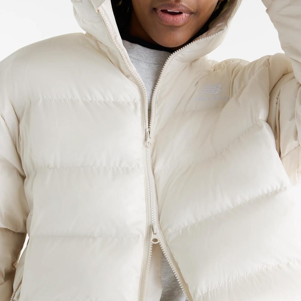 Dámská bunda New Balance Boston Puffer WJ62V5SNLIN - béžové
