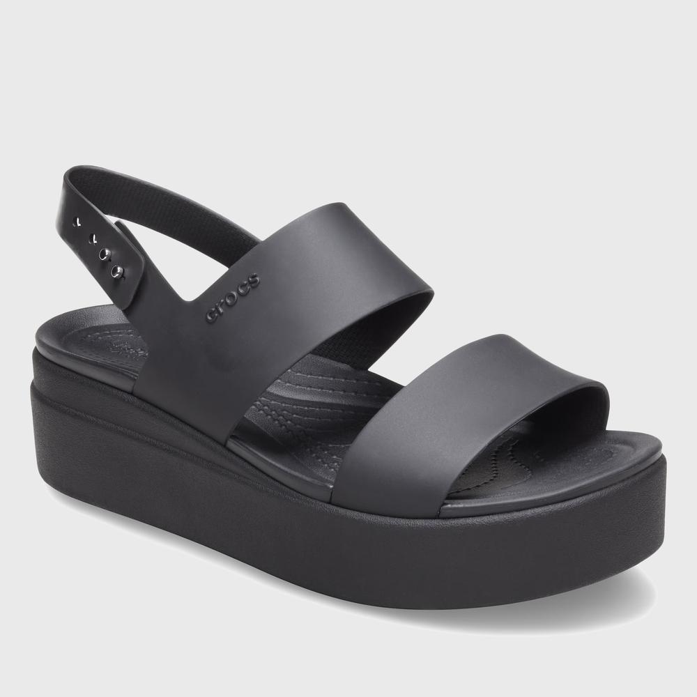Žabky Crocs Brooklyn Low Wedge 206453-060 - černé