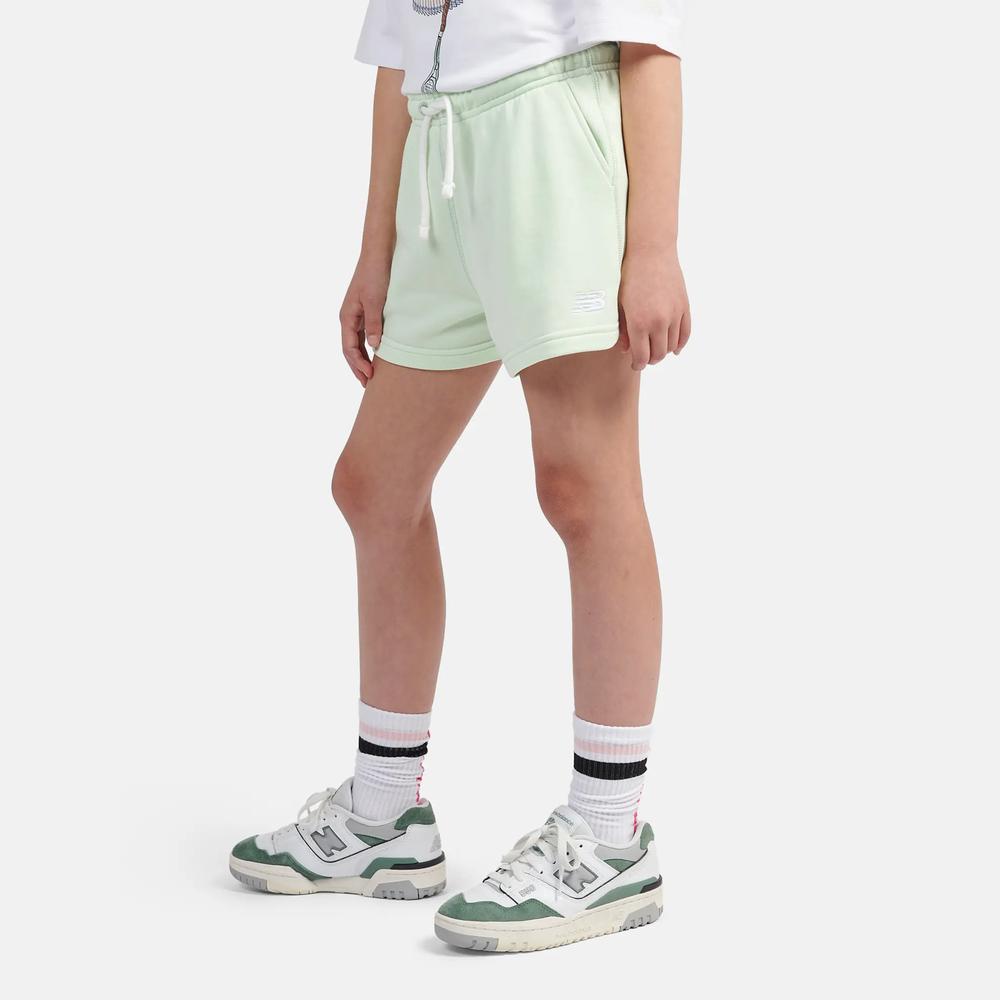 Dětské krátké kalhoty New Balance LAKG0006MEW - mátové