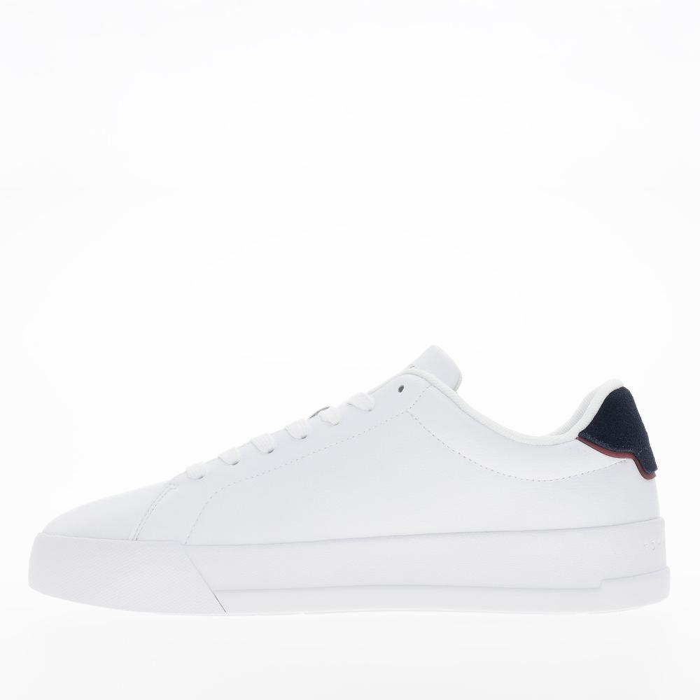 Boty Tommy Hilfiger Court Leather Detail FM0FM05367-0LD - bílé