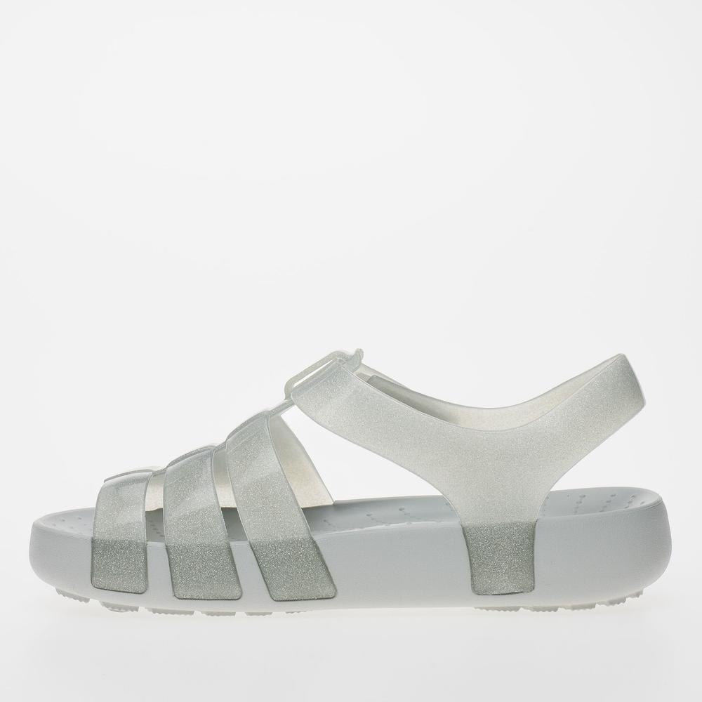 Sandále Crocs Isabella Glitter 209836-0IC - šedivé