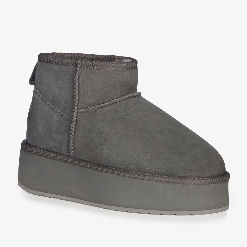 Boty Emu Australia Stinger Micro Flatform W13082CHAR - šedivé