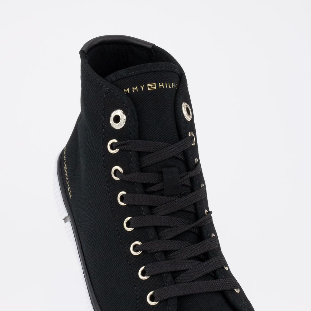 Boty Tommy Hilfiger Essential Highcut FW0FW07247-BDS - černé
