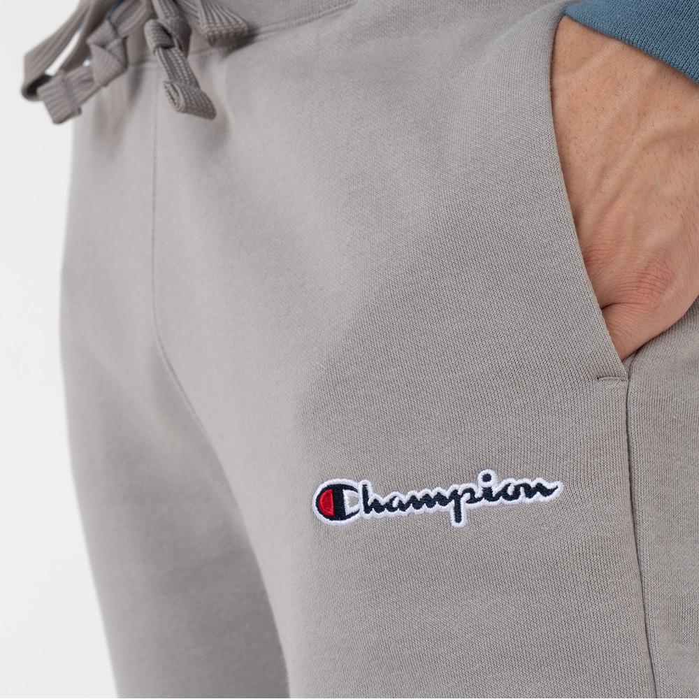 Kalhoty Champion Small Script Logo Embroidery Fleece 217867-ES033 - šedivé