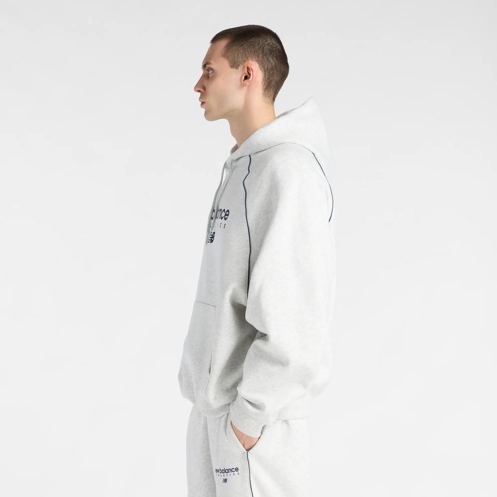 Pánská mikina New Balance Trackside Fleece MT611629AHH - šedivé