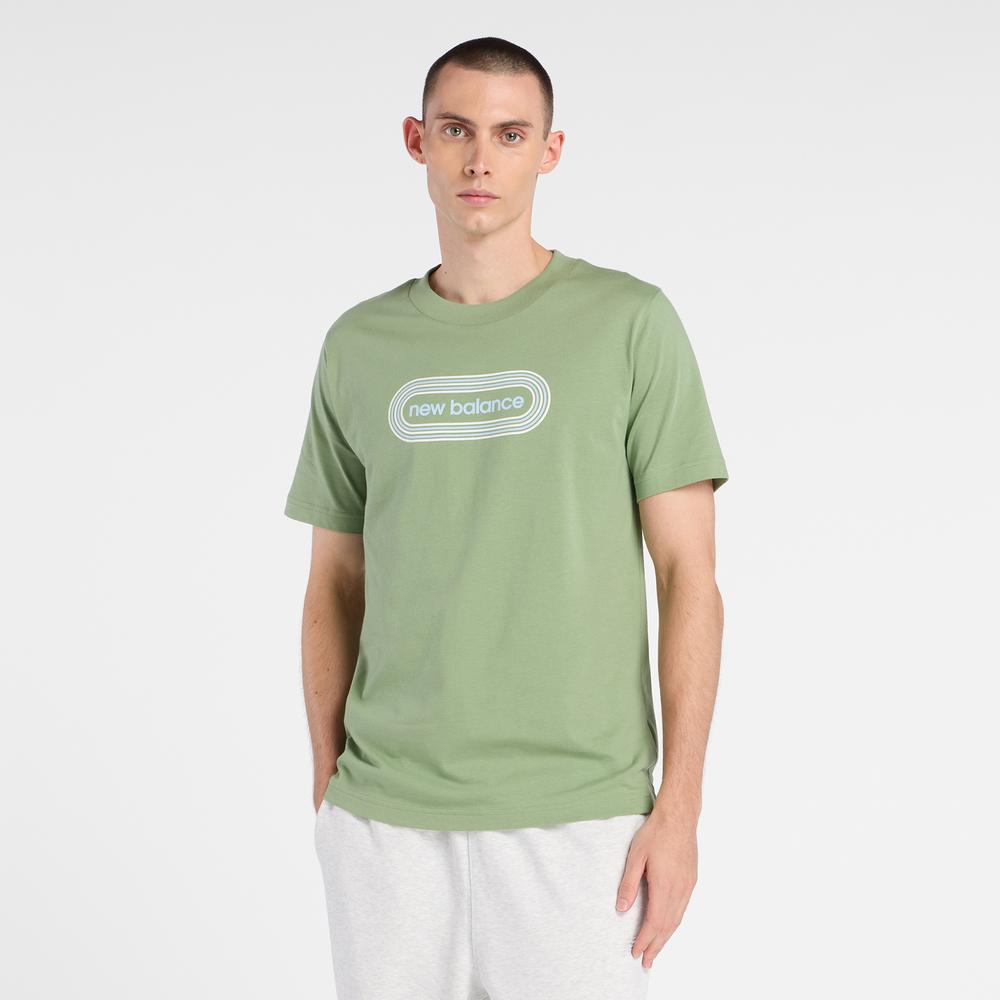 Pánské tričko New Balance MT61C48BAAR - zelené