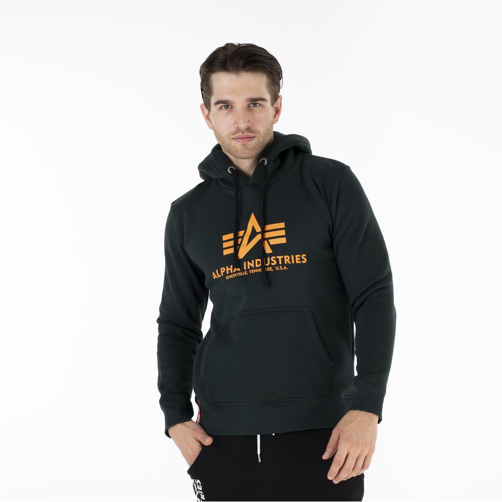Mikina Alpha Industries Basic Hoody 178312353  - zelené