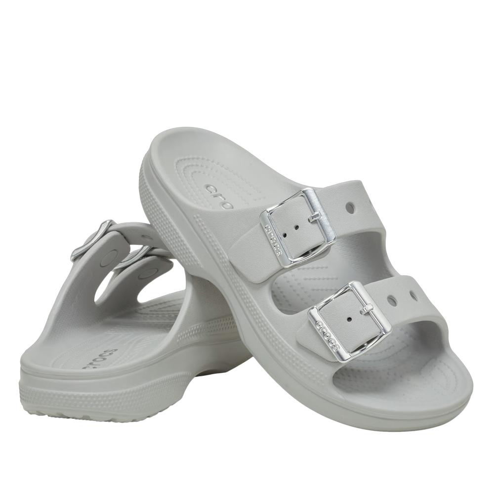 Dámské Crocs Metallic Buckle Saturday 213316-1FT - šedivé