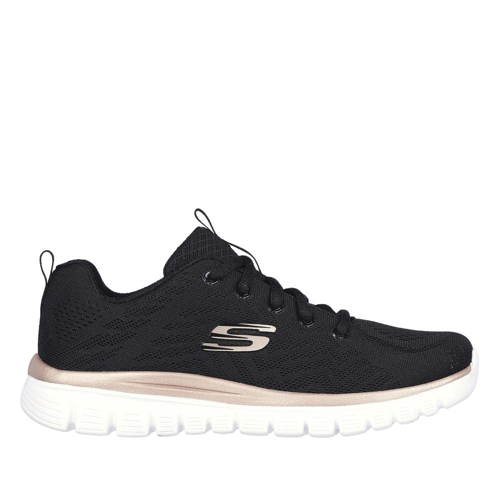 Boty Skechers Graceful Get Connected 12615BKGD - černé