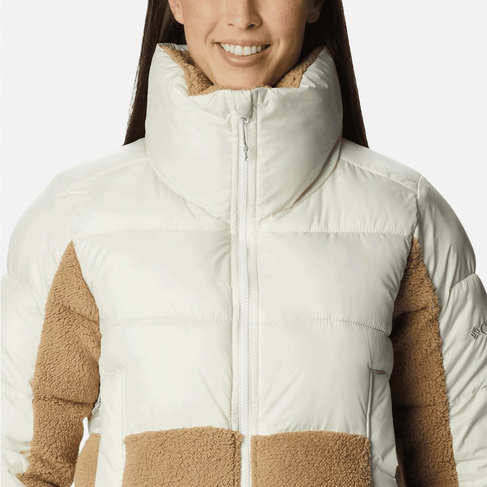 Bunda Columbia Leadbetter Point Sherpa Hybrid Puffer 1955243191 - bílé