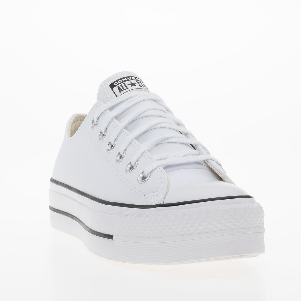 Boty Converse Chuck Taylor All Star Lift Platform Leather 561680C - bílé