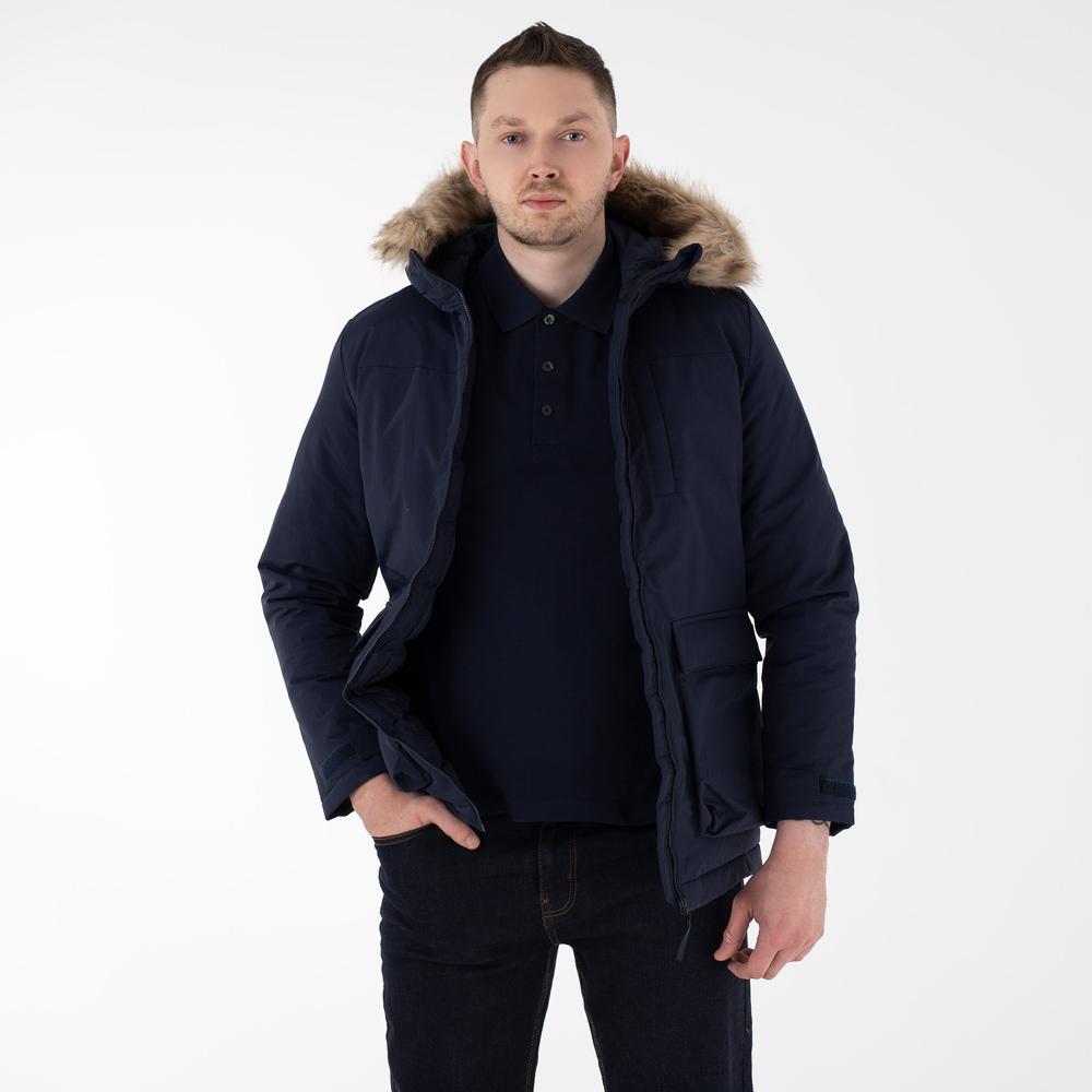 Bunda adidas Utilitas Hooded Parka GT1701 - tmavě modrě