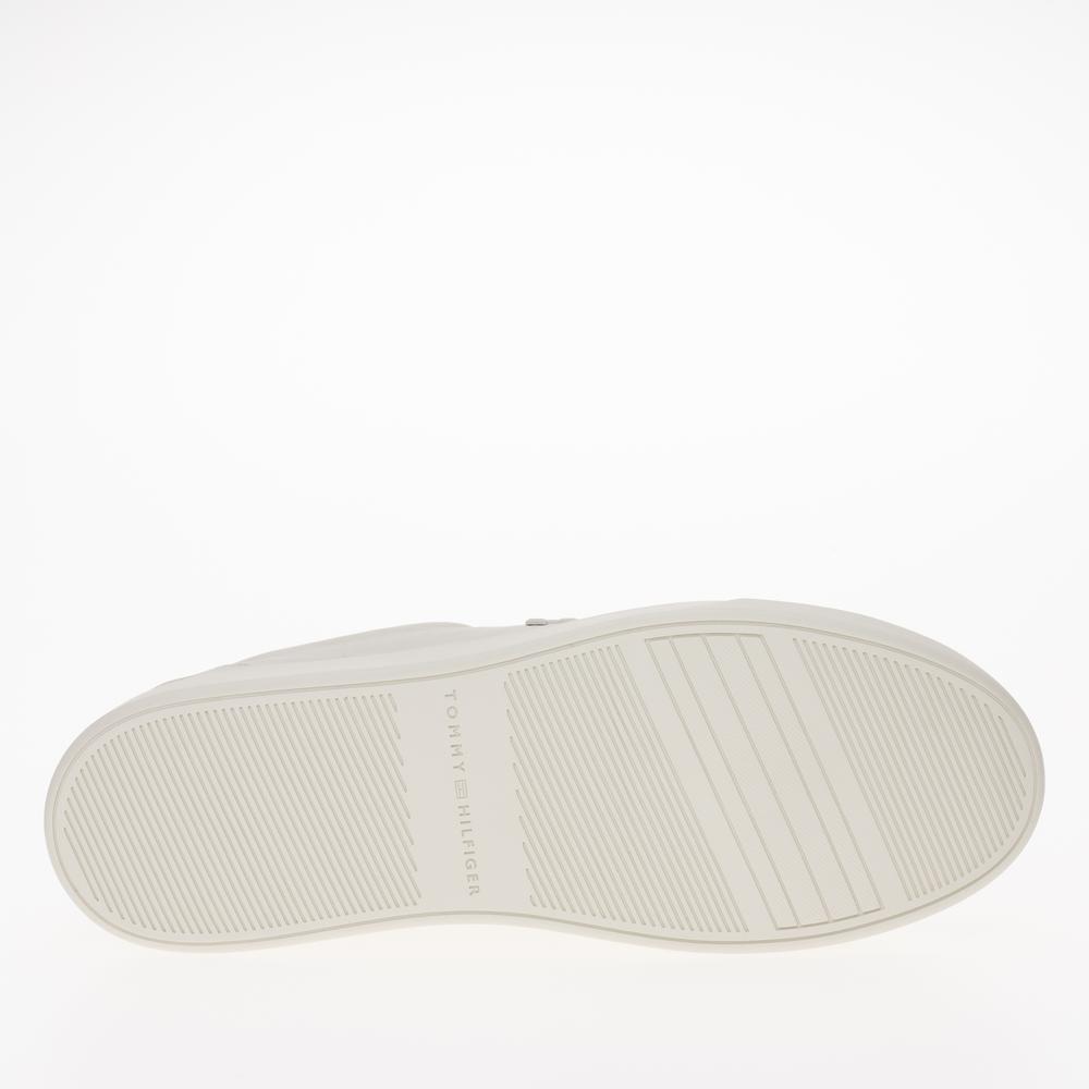 Boty Tommy Hilfiger Nubuck Leather Platform Court FW0FW07912-YBL - béžové