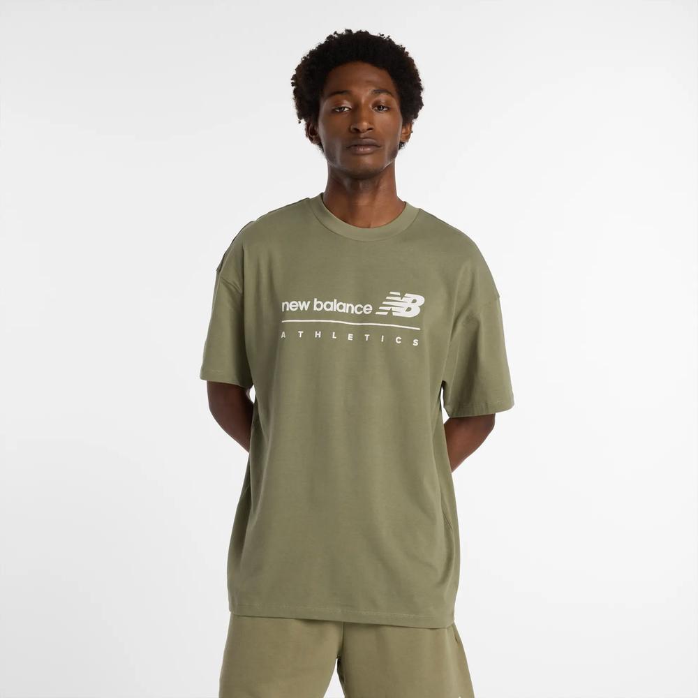 Pánské tričko New Balance MT53525DEK - zelené