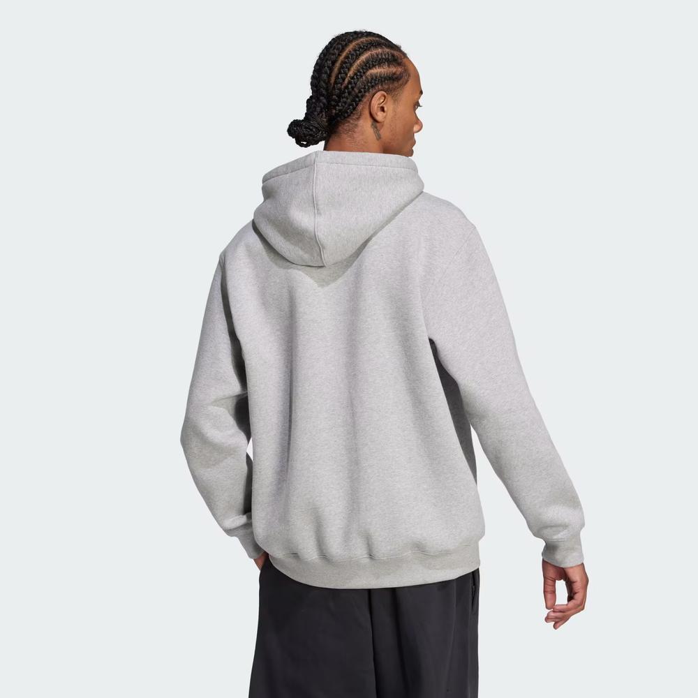 Mikina pánské adidas Originals Trefoil Essentials Loose Hoodie JV6057 - šedivé