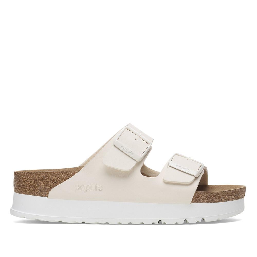Dámské Žabky Birkenstock Arizona PAP Flex Platform 1029127 - béžové
