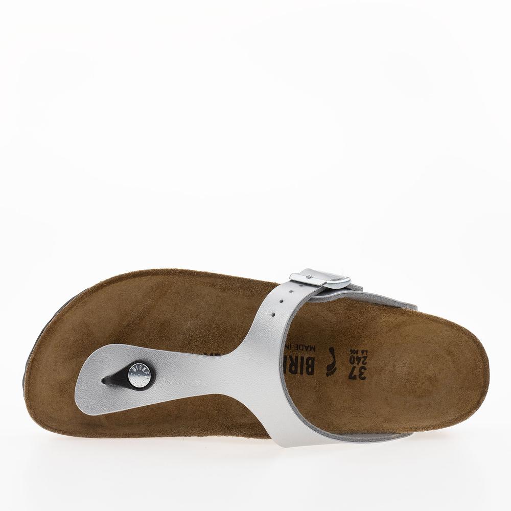Žabky Birkenstock Gizeh 43853 - stříbně