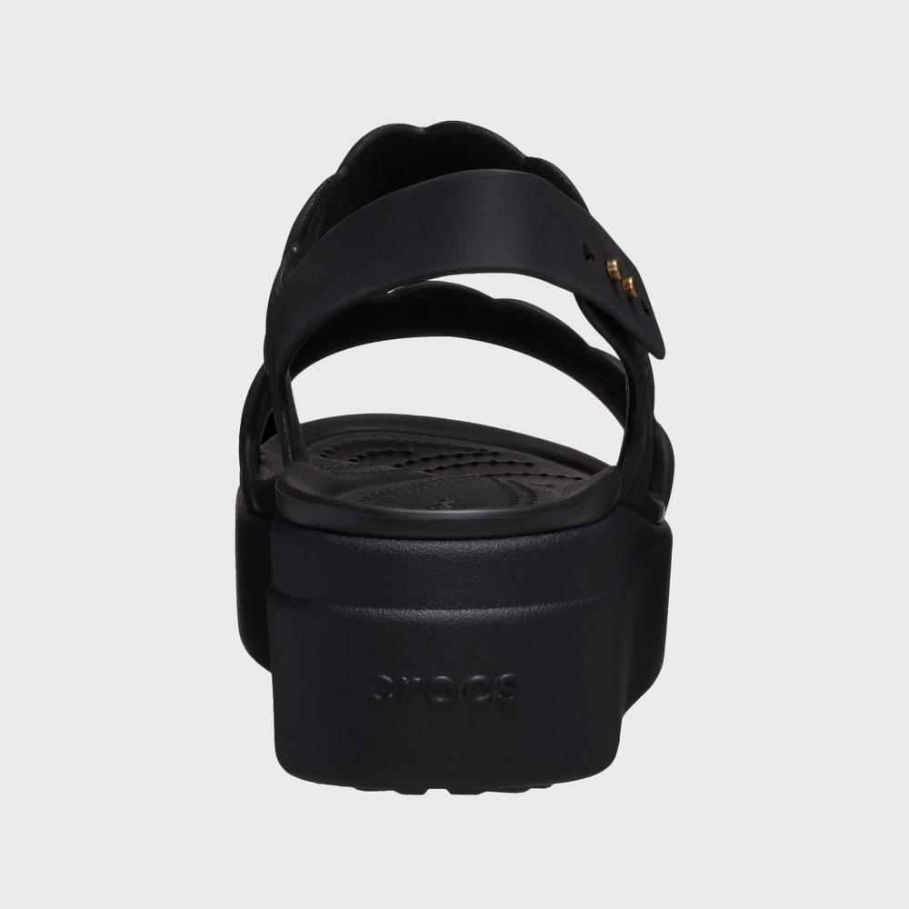 Žabky Crocs Brooklyn Woven Low Wedge 209977-060 - černé