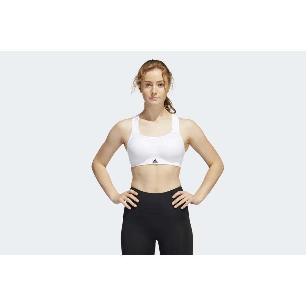 Sportovní podprsenka adidas TLRD Impact Training High-Support HC5399 - bílé