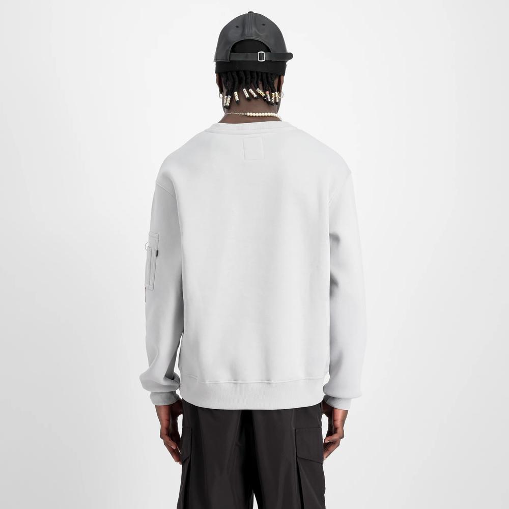 Mikina Alpha Industries Satin Logo Sweater 148311666 - bílé