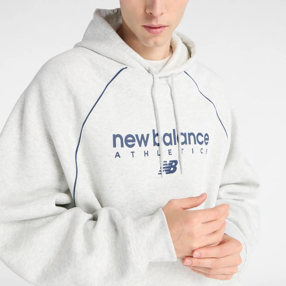 Pánská mikina New Balance Trackside Fleece MT611629AHH - šedivé