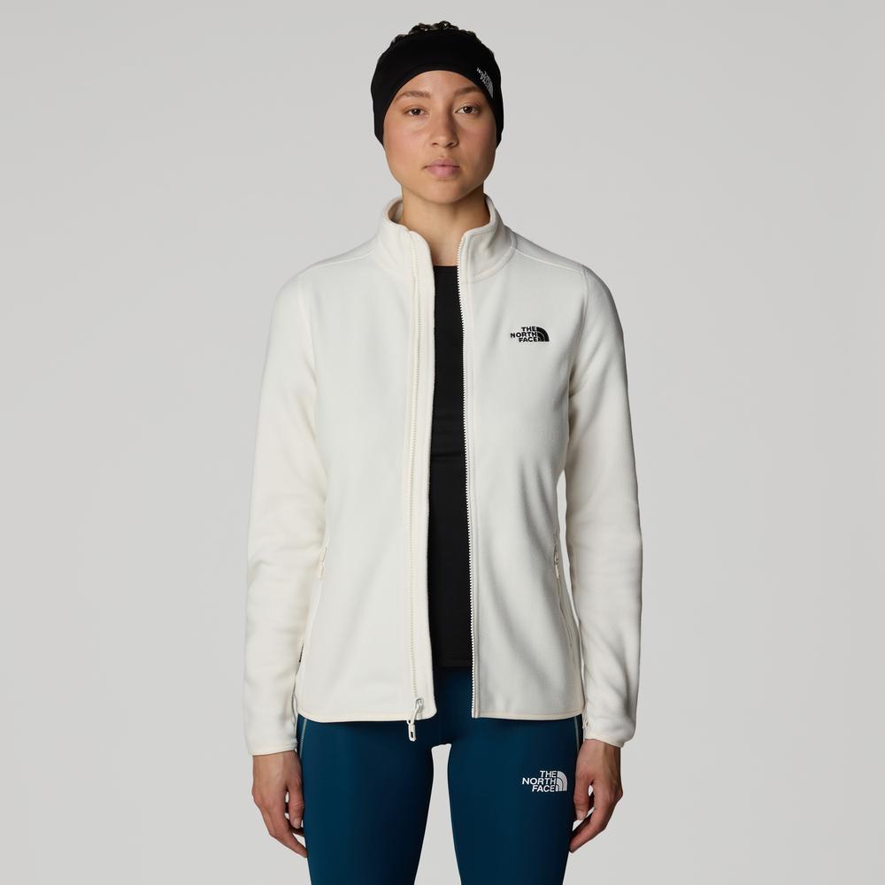 Blúza The North Face 100 Glacier Full-Zip Fleece 0A855O4HP1 - bílé