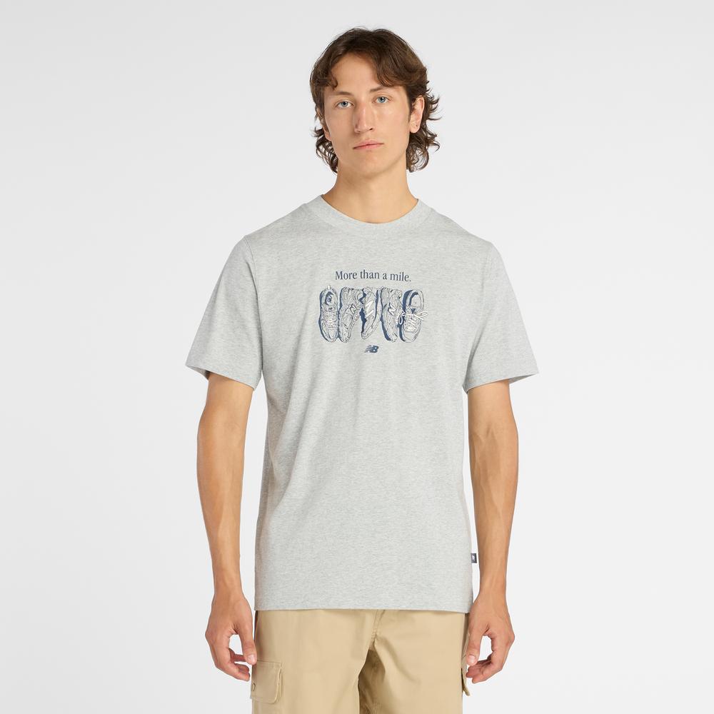 Pánské tričko New Balance MT61778SAG - šedivé