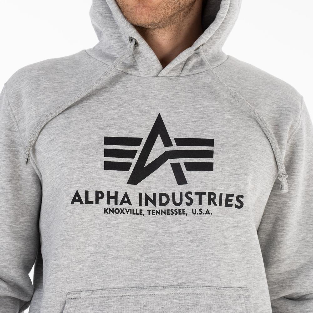Mikina Alpha Industries Basic Hoody 17831217 - šedivé