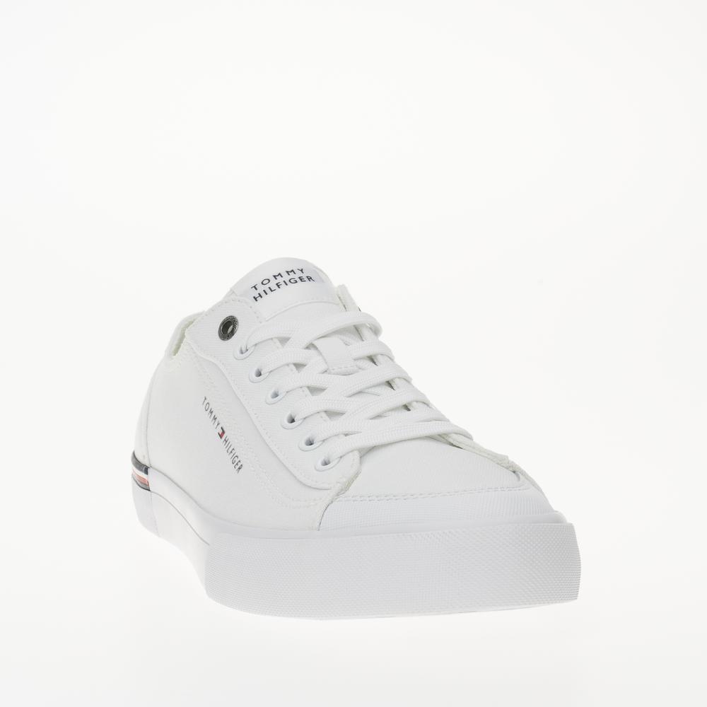Boty Tommy Hilfiger Corporate Vulc Canvas FM0FM04954-YBS - bílé
