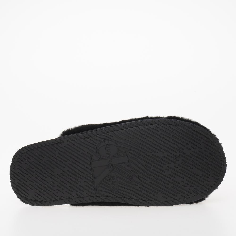 Boty Calvin Klein Hotel Slipper Fur After Glow YW0YW01593-0GJ - černé