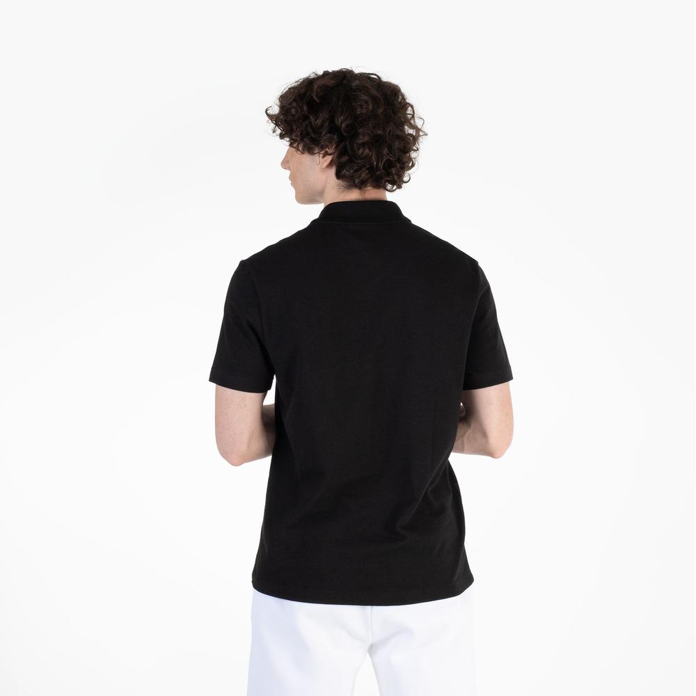 Tričko Lacoste Regular Fit Cotton Blend Polo DH5522-031 - černé