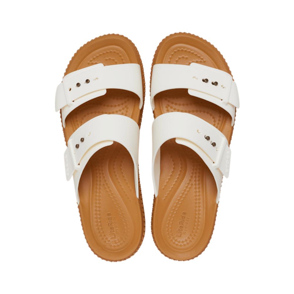 Žabky Crocs Brooklyn Woven Buckle Low Wedge 209978-0WV - bílé