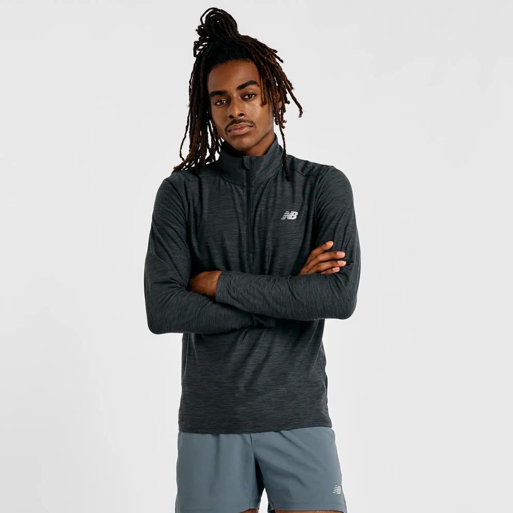 Pánská mikina New Balance MT41915BKH - šedivé