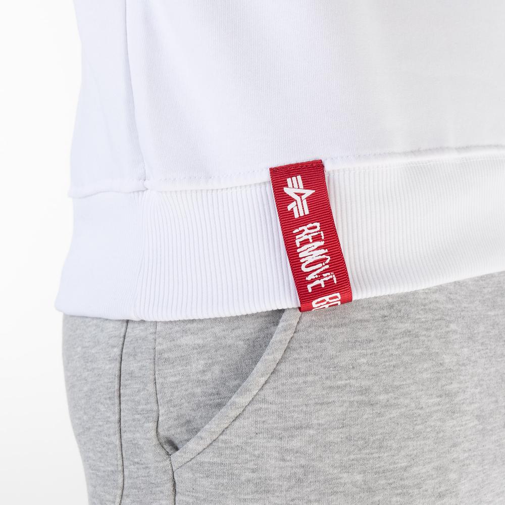 Mikina Alpha Industries Basic Sweater Small Logo 18830709 - bílé