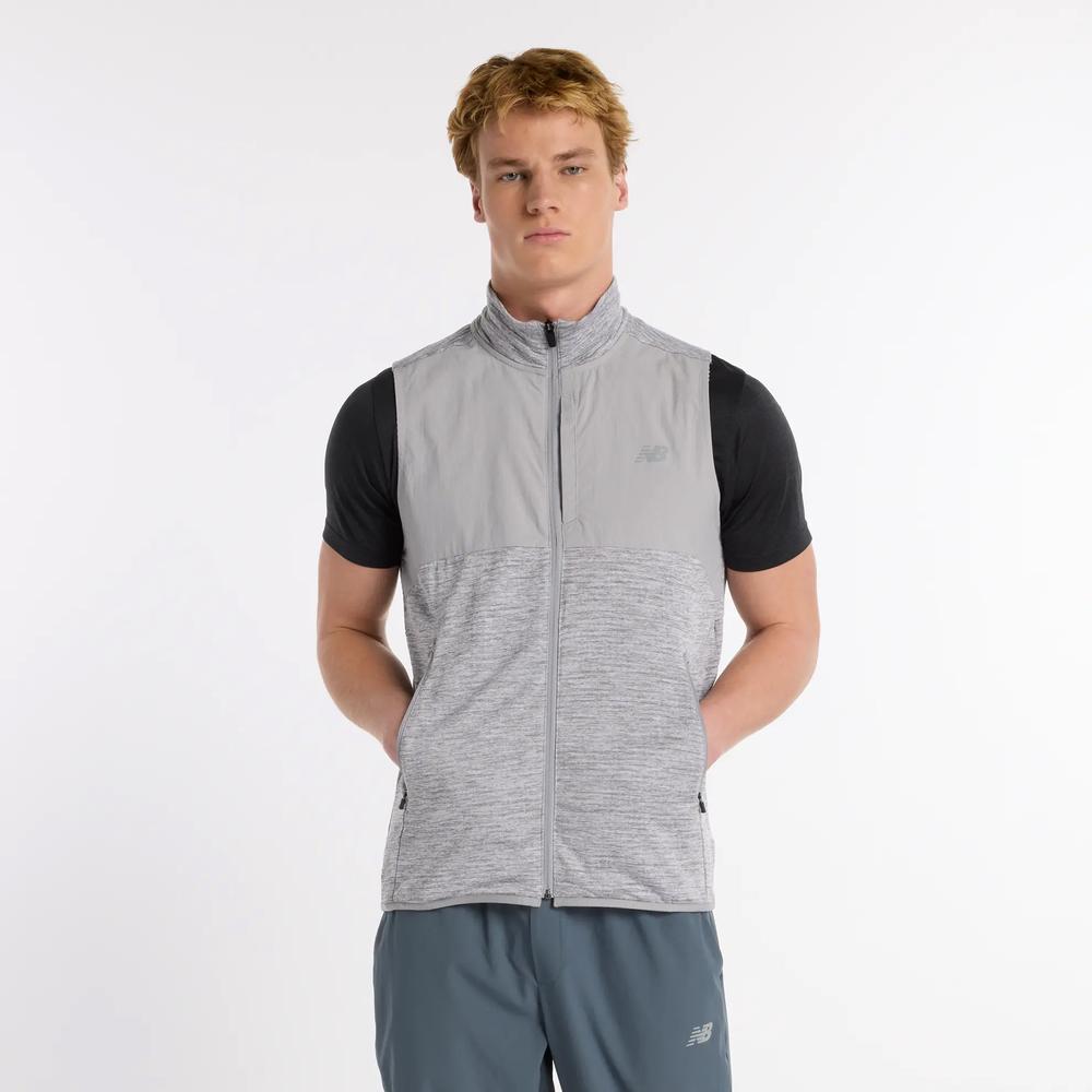 Pánská vesta New Balance MV51200AG - šedivé