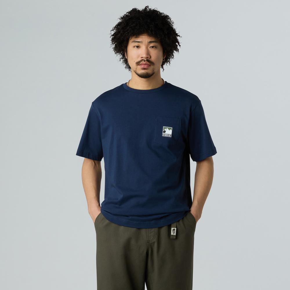 Pánské tričko The North Face Mountain 0A8E3M8K21 - tmavě modrě