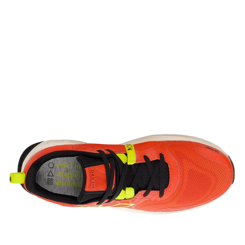 Pánské boty New Balance Fresh Foam X Hierro v8 MTHIERR8 - oranžové