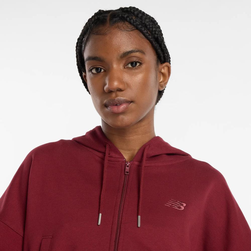 Dámská mikina New Balance WJ51506MHB - bordové