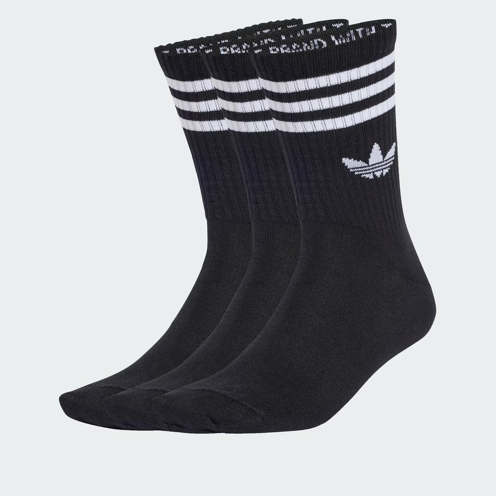 Ponožky unisex adidas Originals 3-Stripies Crew 3 Pairs JV7402 - černé