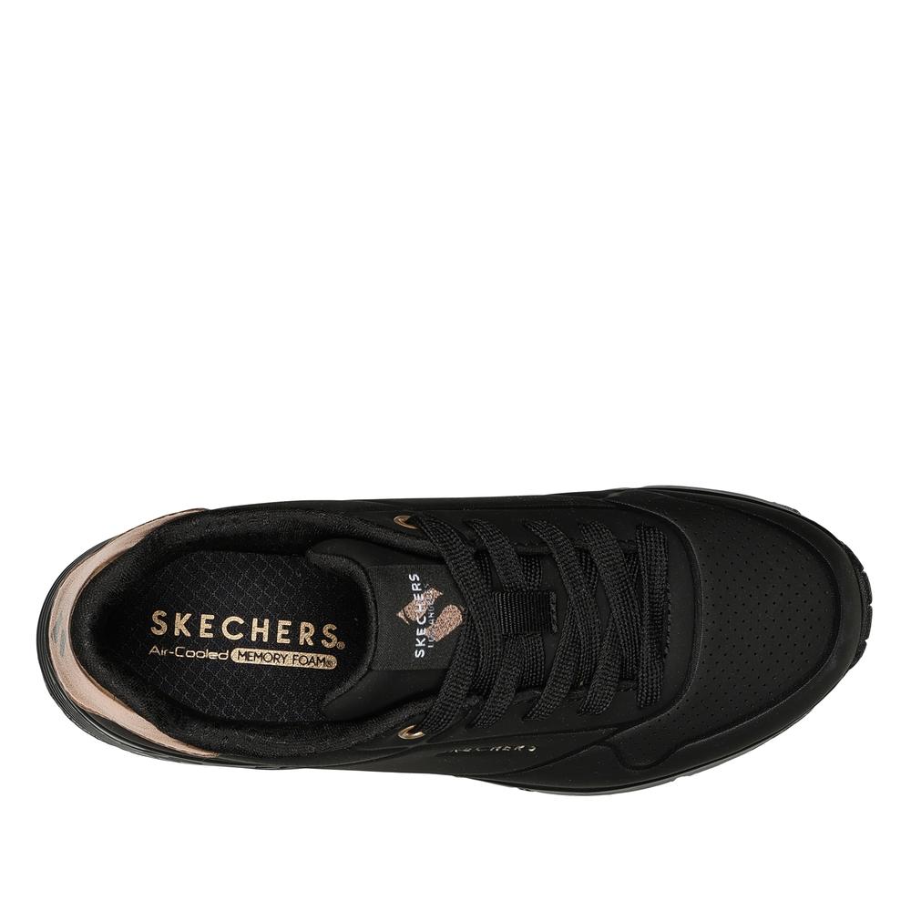 Dětské boty Skechers Uno Gen 1 Shimmer Away 310545LBBK - černé