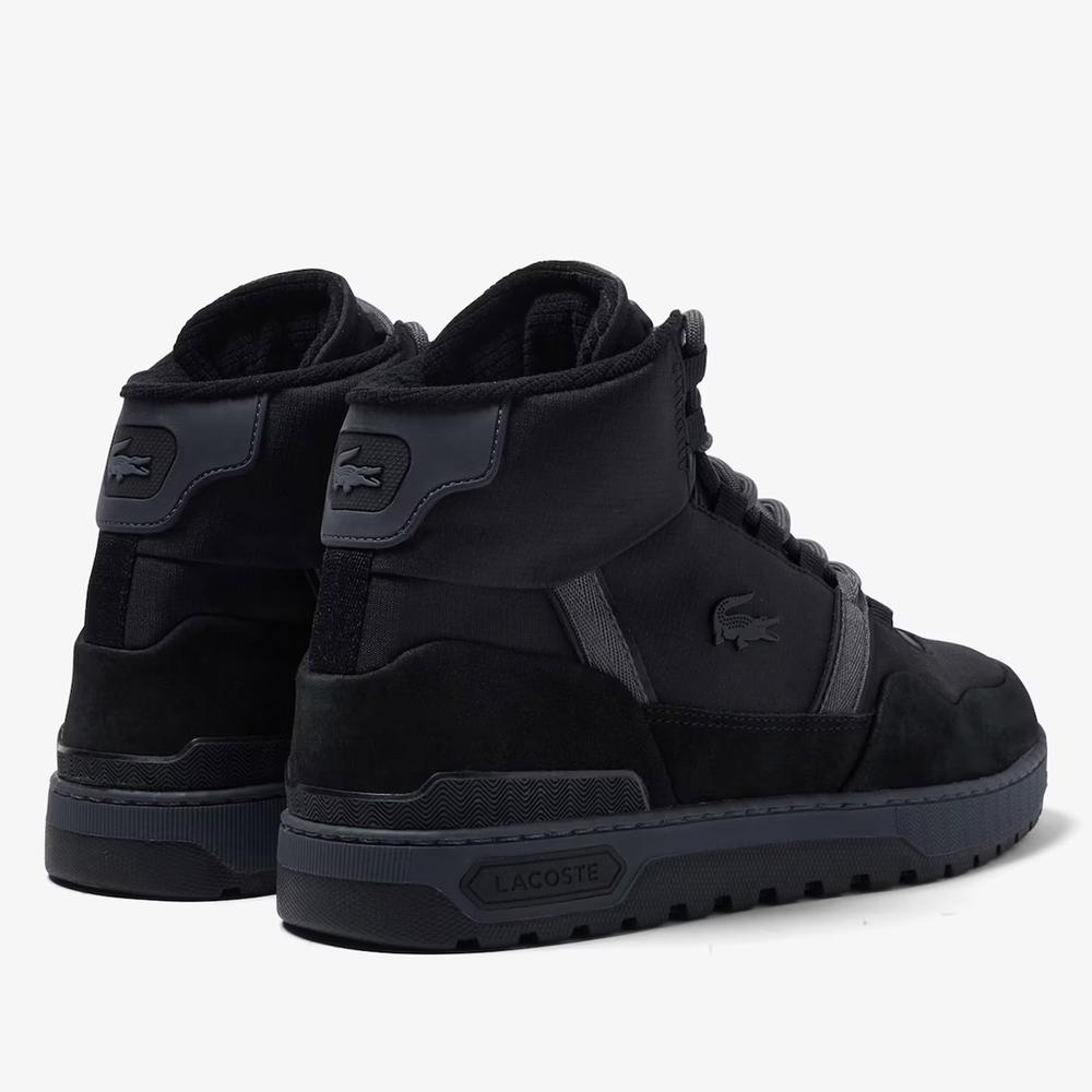 Boty Lacoste T-Clip Winter Mid Textile and Leather Trainers 744SMA0065-237 - černé