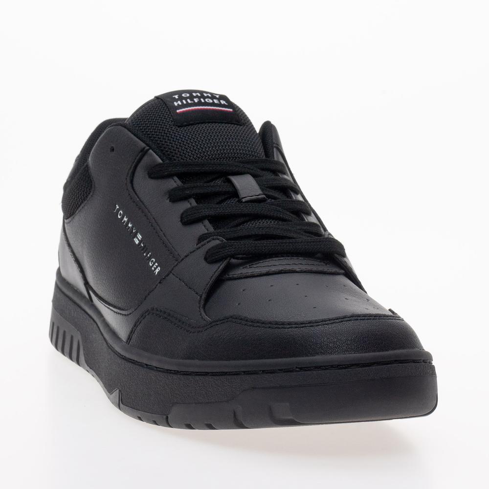 Boty Tommy Hilfiger TH Basket Core Leather FM0FM04727-BDS - černé
