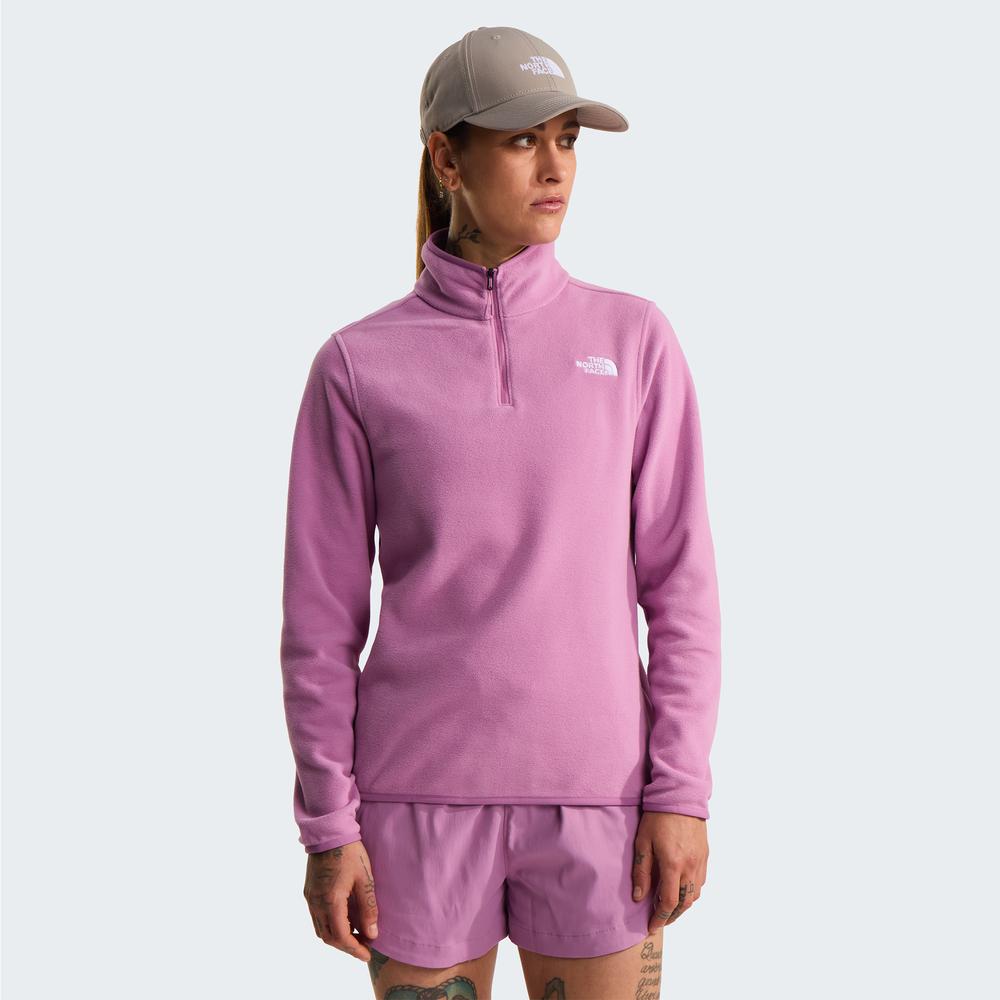 Blúza The North Face Glacier 1/4 Zip Fleece 0A8D2JG6E1 - růžové