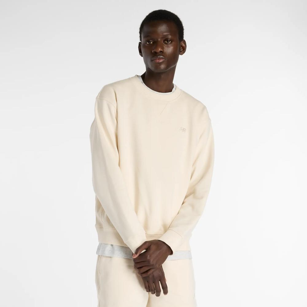 Pánská mikina New Balance MT41506PEF - béžové