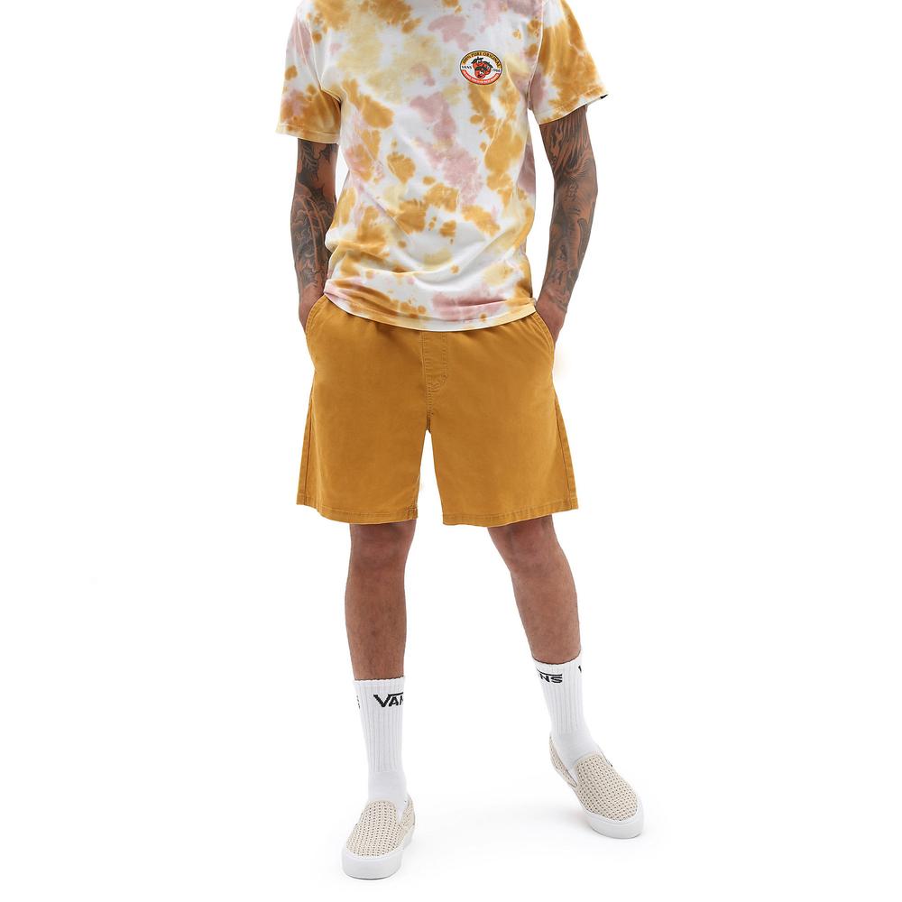 Krátké kalhoty Vans Range Salt Wash Relaxed Elastic VN0A5FKCG4O1 - žluté