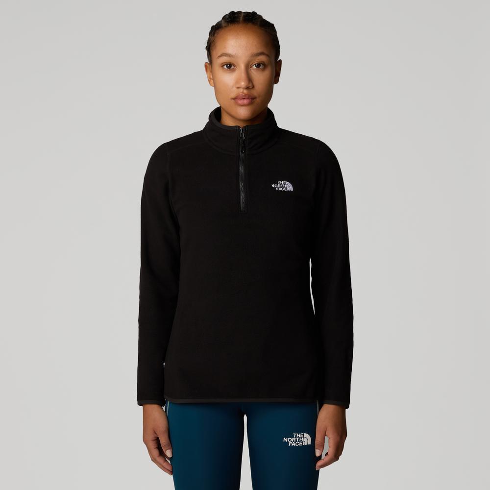 Blúza The North Face 100 Glacier 1/4 Zip Fleece 0A855M4H01 - černé