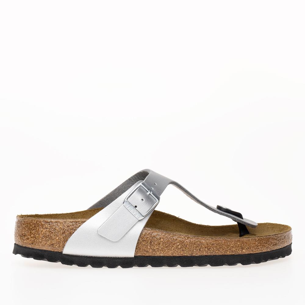 Žabky Birkenstock Gizeh 43851 - stříbně